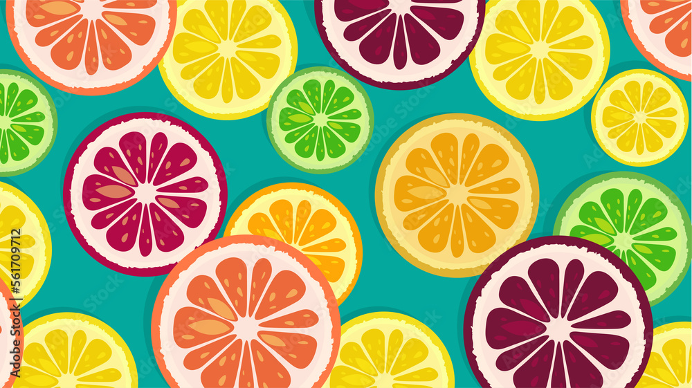 seamless pattern with orange fruits seamless pattern with orange fruits