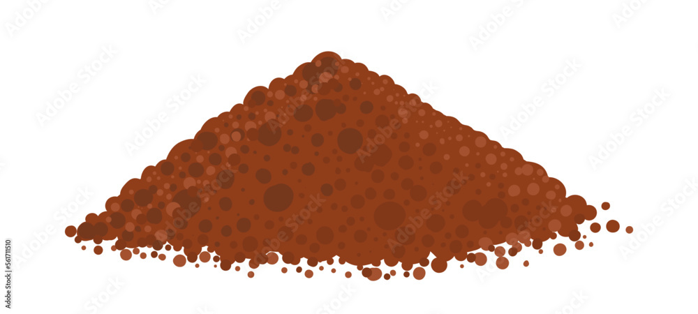 Soil for growing plants. Pile of manure. Heap of fertilizer. For agricultural. Vector illustration. Soil for growing plants. Pile of manure. Heap of fertilizer. For agricultural. Vector illustration.