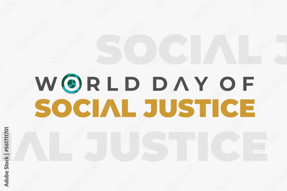 Illustration vector graphic of world day of social justice Illustration vector graphic of world day of social justice