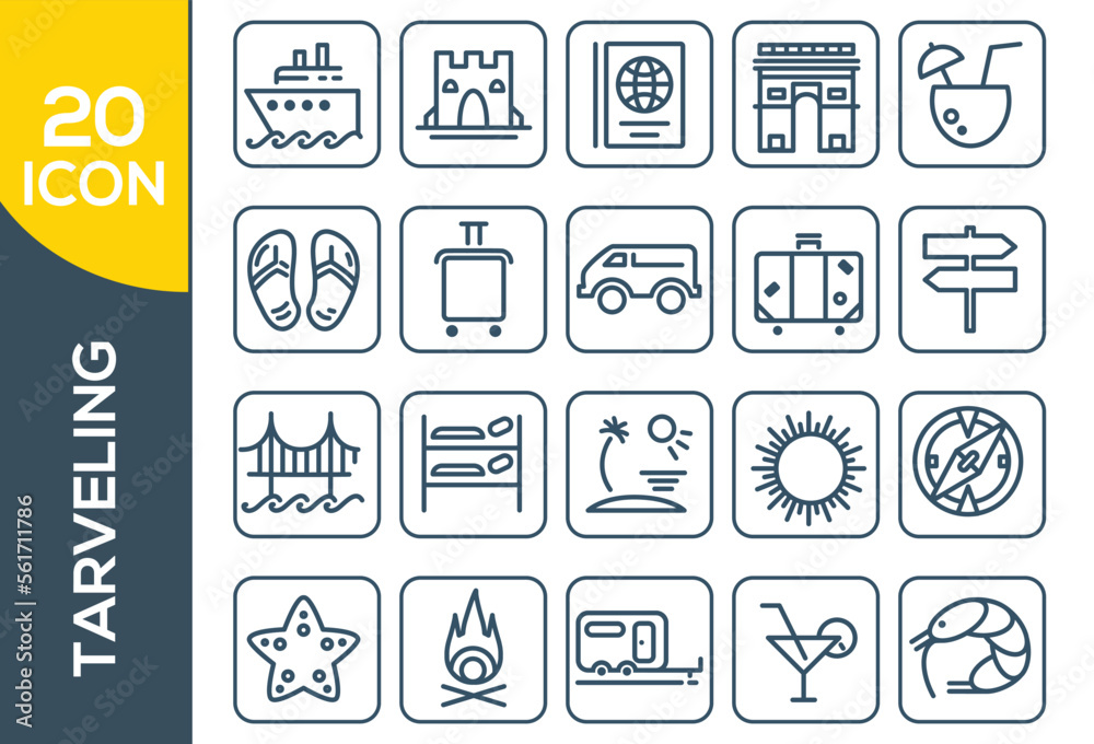TARVELING ICON SET DESIGN TARVELING ICON SET DESIGN
