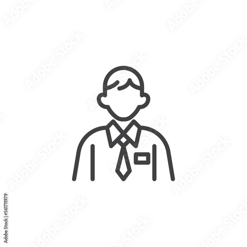 Businessman person line icon