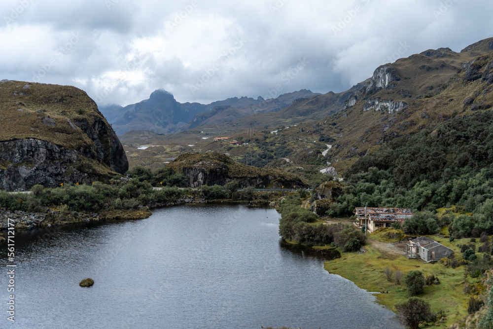Lakes, wasteland, nature around Cuenca, Ecuador.