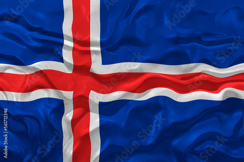 National flag of Iceland. Background with flag of Iceland