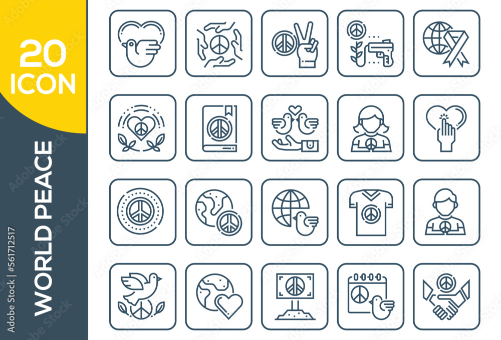 WORLD PEACE ICON SET DESIGN WORLD PEACE ICON SET DESIGN