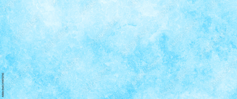 White and blue color frozen ice surface design abstract background. blue and white watercolor paint splash or blotch background with fringe bleed wash and bloom design.