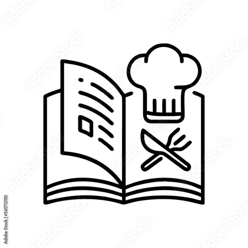 Book food icon outline