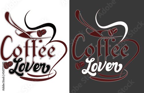 Coffee t-shirt design.