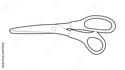 The best hair scissors outline icon, vector illustration in trendy style. Editable graphic resources for many purposes.