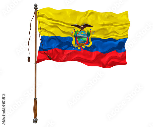 National flag of Ecuador. Background with flag of Ecuador