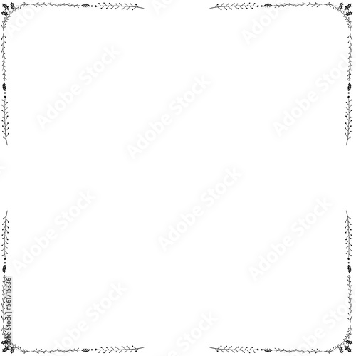 Wallpaper Mural Christmas Frame Corner Line Illustration Torontodigital.ca