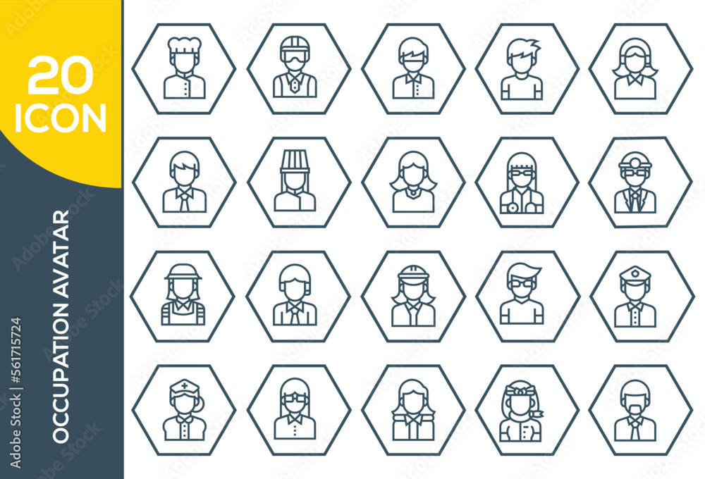 OCCUPATION AVATAR ICON SET DESIGN OCCUPATION AVATAR ICON SET DESIGN
