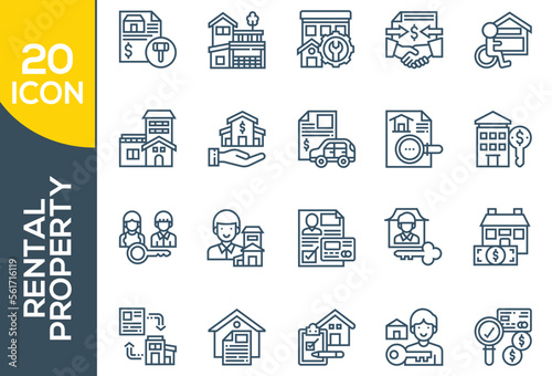 RENTAL POROPERTY ICON SET DESIGN