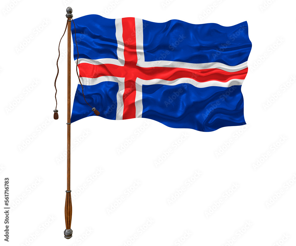 National flag of Iceland. Background with flag of Iceland National flag of Iceland. Background with flag of Iceland
