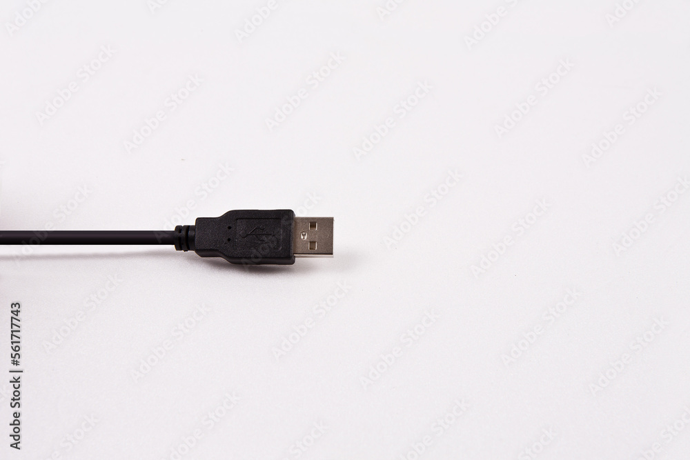 USB data cable with a path on a white background. Designed to connect micro USB devices including phones and tablets. USB data cable with a path on a white background. Designed to connect micro USB devices including phones and tablets.
