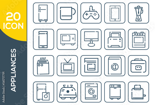 APPLIANCES ICON SET DESIGN