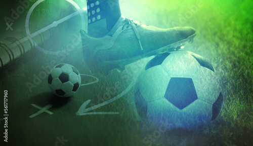 Foto Business in football , soccer team management , online betting