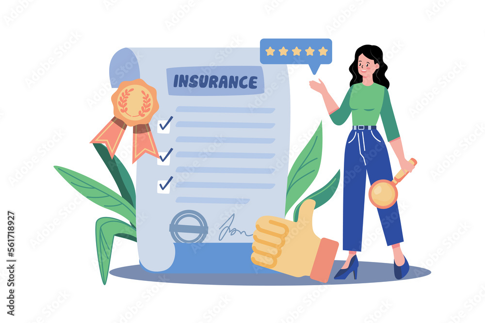 Insurance appraiser Illustration concept on white background