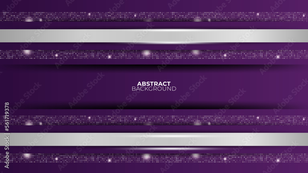 Futuristic purple abstract gaming banner design with metal technology concept. Vector illustration for business corporate promotion, game header social media, live streaming background. Vector