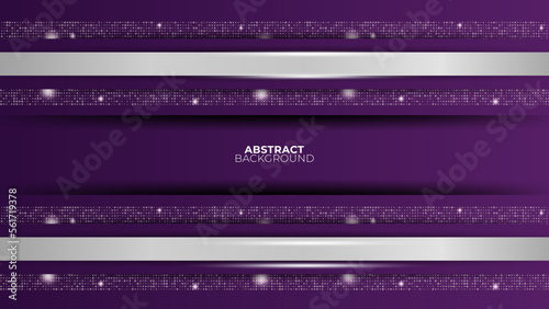 Futuristic purple abstract gaming banner design with metal technology concept. Vector illustration for business corporate promotion, game header social media, live streaming background. Vector