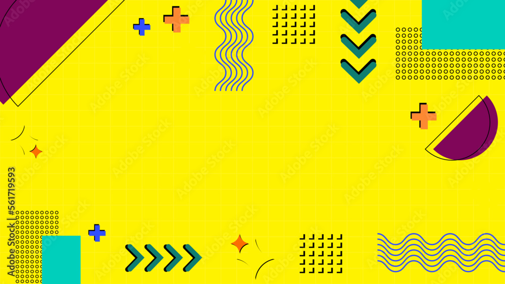 Modern yellow colored background. Geometric vector design.