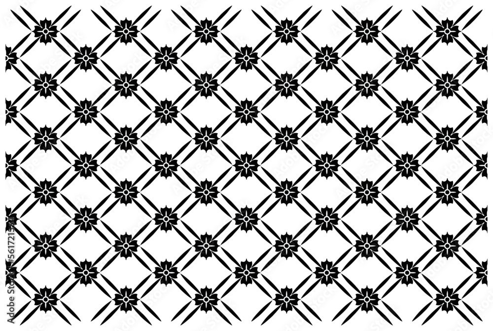 Fototapeta premium black and white seamless pattern