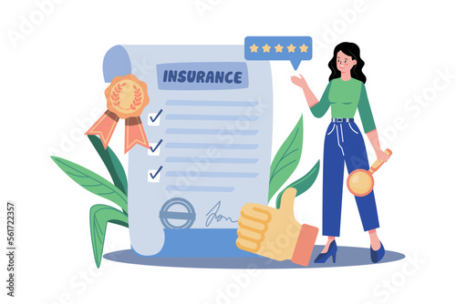 Insurance appraiser Illustration concept on white background
