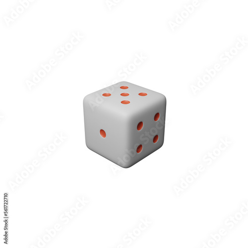 red dice isolated on white