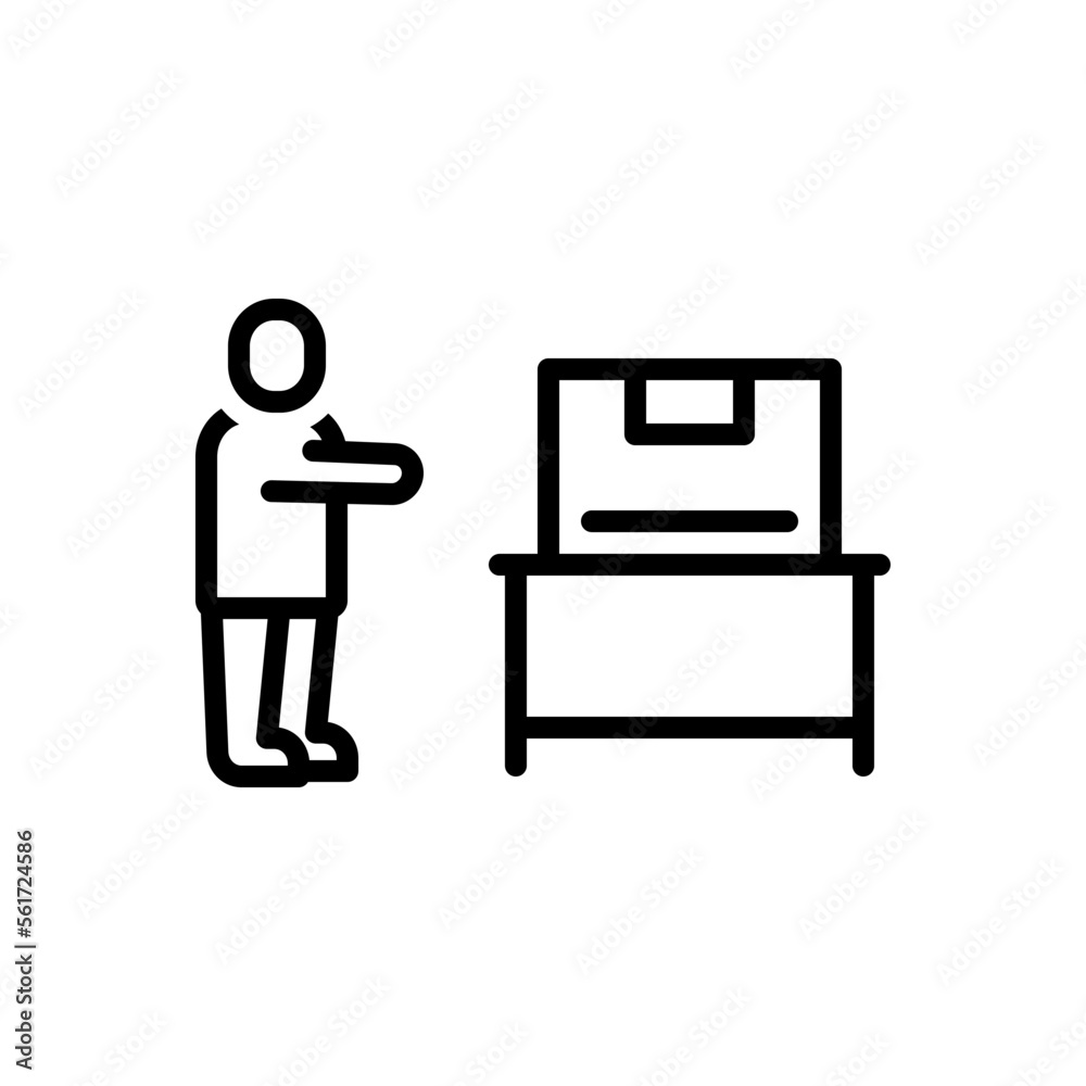 Black line icon for want Black line icon for want