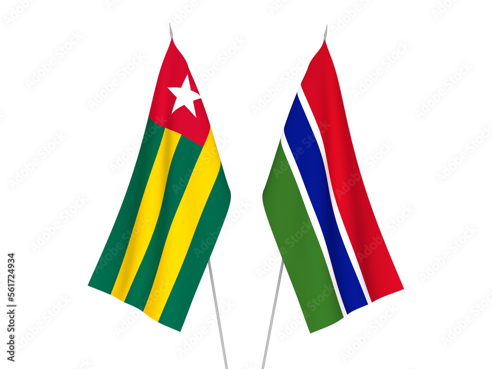 Republic of Gambia and Togolese Republic flags