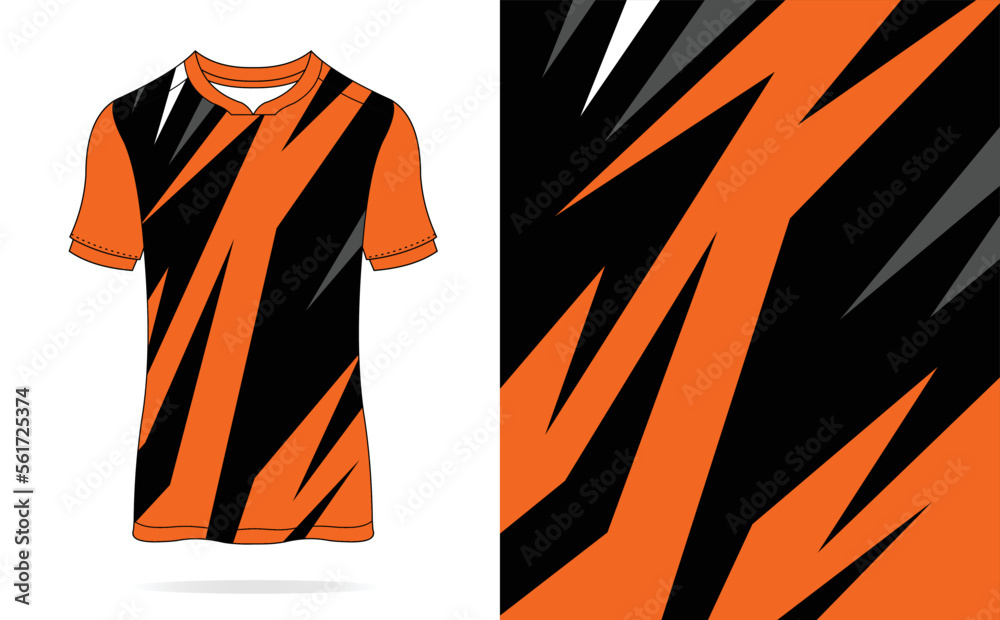 Football Jersey design template. Football club uniform T-shirt front view