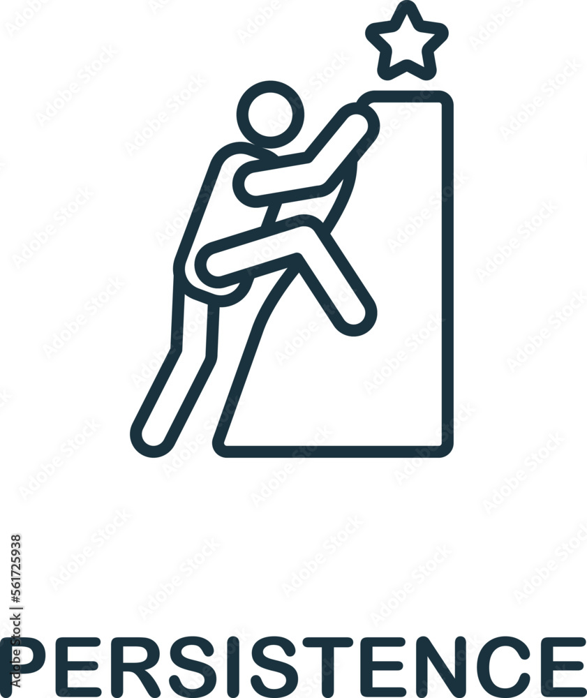 Persistence icon. Monochrome simple Project Planning icon for templates ...