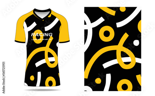 Football Jersey design template. Football club uniform T-shirt front view