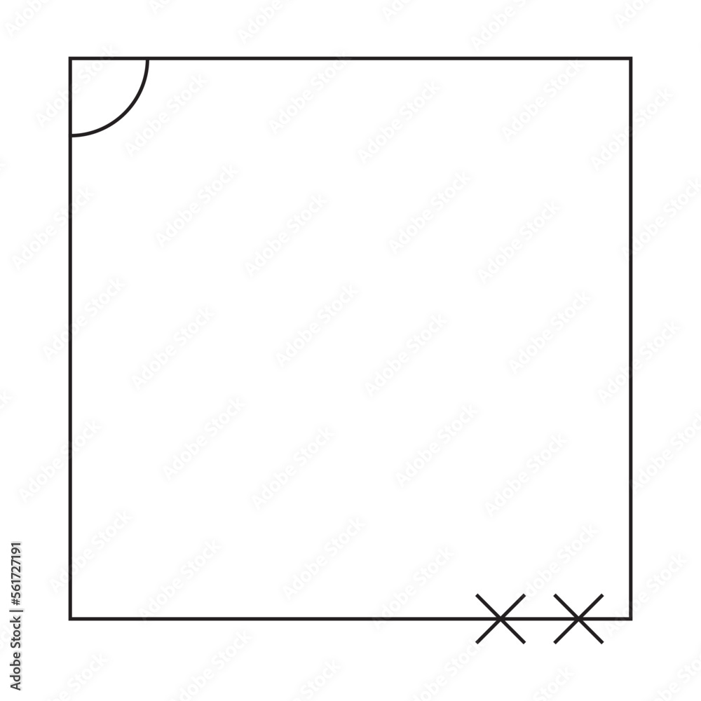 Obraz premium Monoline aesthetic frame for text