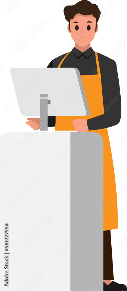 Obraz premium cartoon barista character png ,coffee shop