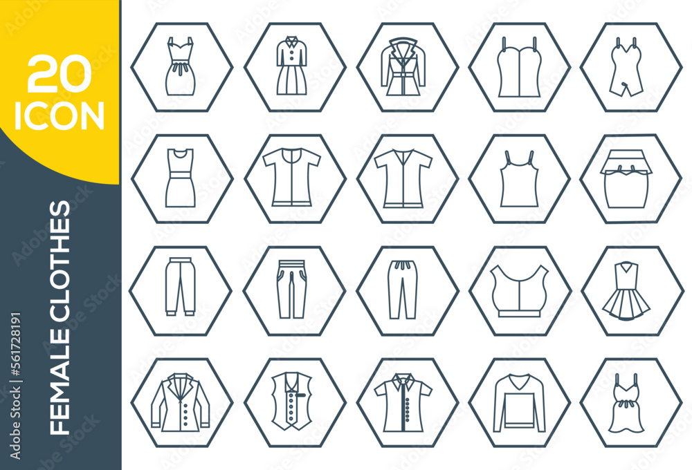 FEMALECLOTHES ICON SET DESIGN