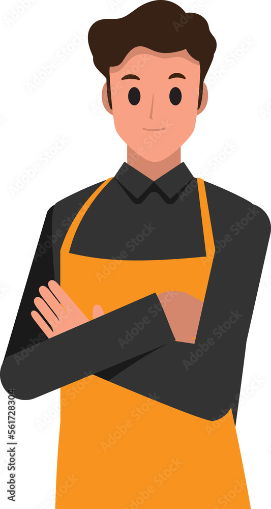 cartoon barista character png ,coffee shop