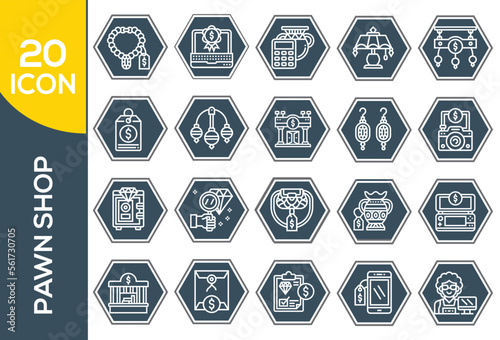 PAWN SHOP ICON SET DESIGN