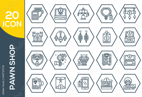 PAWN SHOP ICON SET DESIGN