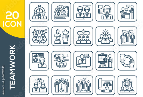 TEAMWORK ICON SET DESIGN