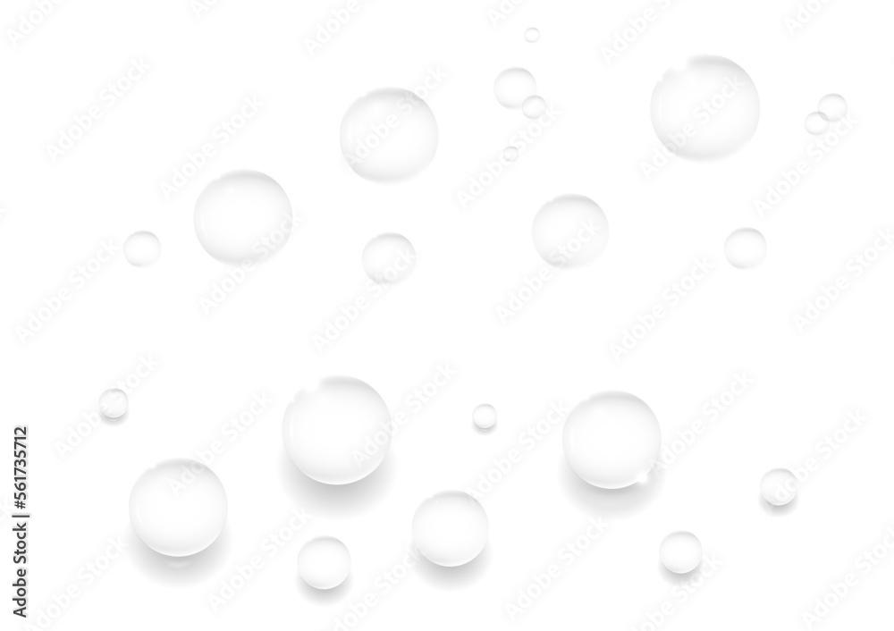 背景透過のまんまる水滴素材（影ありなし） 素材庫向量圖| Adobe Stock