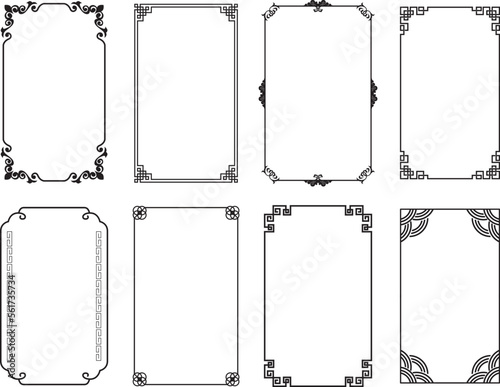 中華風　フレーム枠　セット