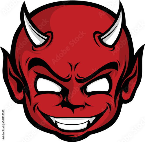 Fotografering illustration vector graphic of devil head mascot good for logo sport ,t-shirt ,