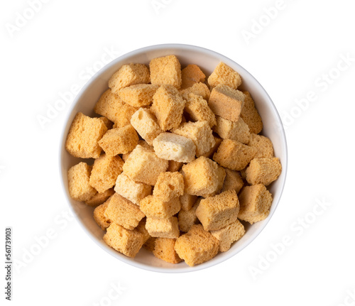 crispy bread in white bowl on transparent png