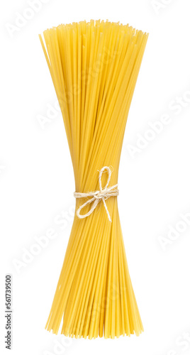 Spaghetti pasta isolated on transparent background. PNG format 