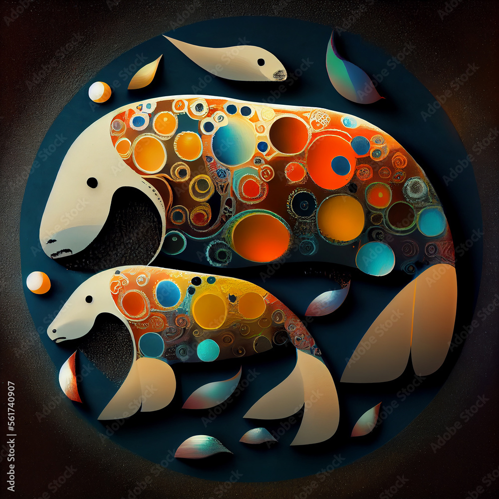 Inuit Abstract Abstract Inuit art Stock Illustration | Adobe Stock