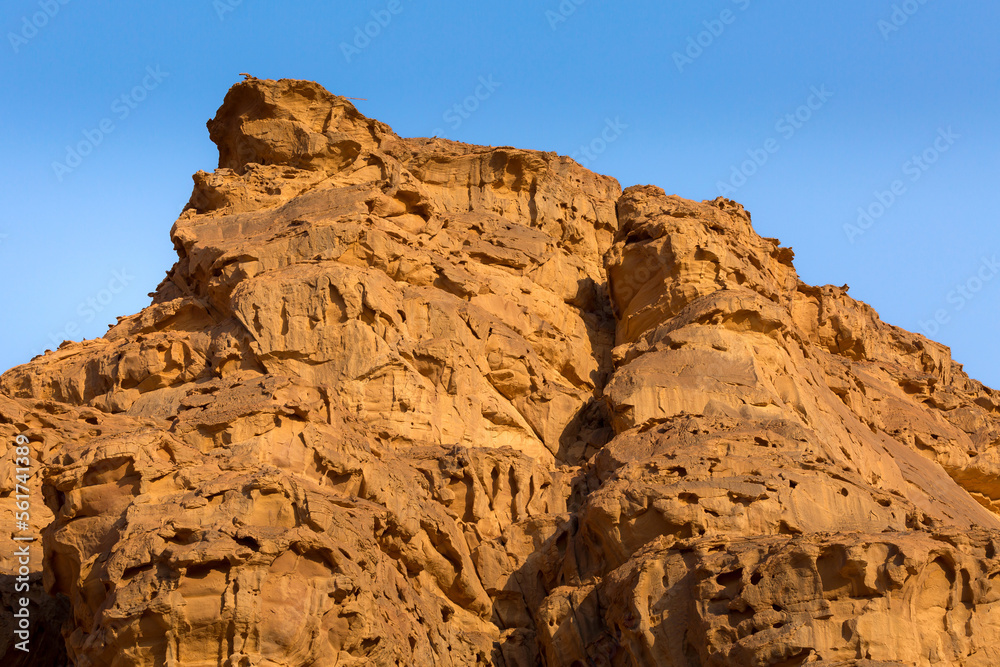 Morning landscape Wadi Rum rocks, Jordan