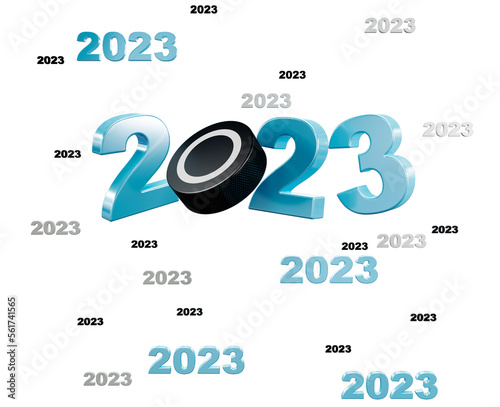 Photography Many Ice Hockey 2023 Designs on White