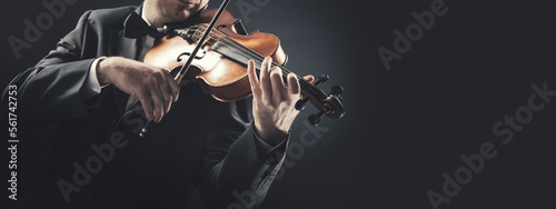 Photography Professional violin player performance banner