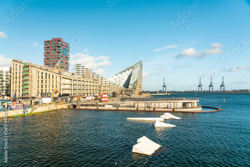 Denmark, Aarhus, Modern complex in Aarhus Docklands