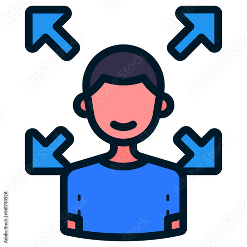extrovert boy illustration